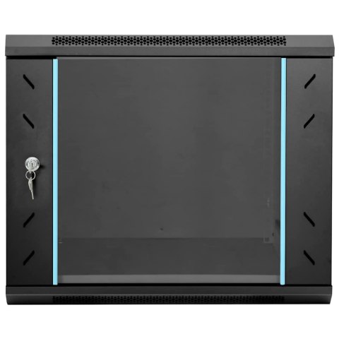 SZAFA SIECIOWA Z PRZECHOWYWANIEM CZARNY 60X60X50CM STAL