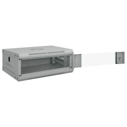 VidaXL Szafa sieciowa z przechowywaniem Szary 53 x 35 x 21 cm Stal