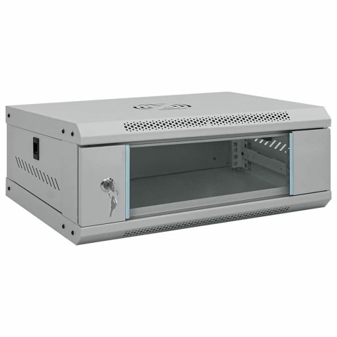 VidaXL Szafa sieciowa z przechowywaniem Szary 53 x 45 x 21 cm Stal