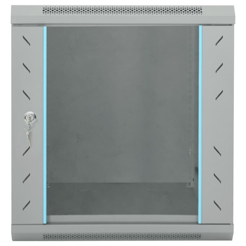 VidaXL Szafa sieciowa z przechowywaniem Szary 53 x 60 x 60 cm Stal