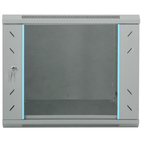 VidaXL Szafa sieciowa z przechowywaniem Szary 60 x 60 x 50 cm Stal