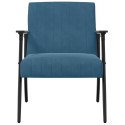 VidaXL fotel Niebieski 59 x 75 x 78 cm Aksamit