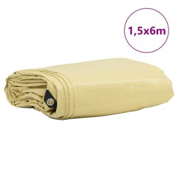 VidaXL Plandeka 650g / m² Beżowy 1,5 x 6 m Płótno z powłoką PVC