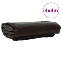 PLANDEKA 650G/M² BRĄZOWY 4X4 M PŁÓTNO Z POWŁOKĄ PVC