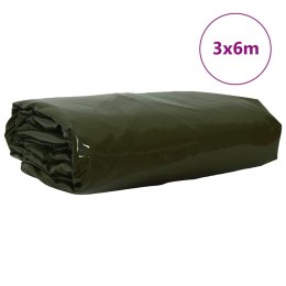 PLANDEKA 650G/M² ZIELONY OLIWKOWY 3X6 M PŁÓTNO Z POWŁOKĄ PVC
