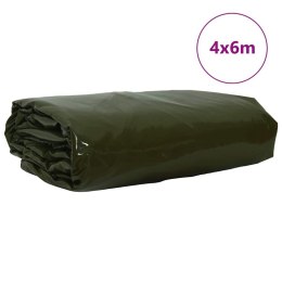 PLANDEKA 650G/M² ZIELONY OLIWKOWY 4X6 M PŁÓTNO Z POWŁOKĄ PVC