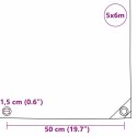 PLANDEKA PŁACHTA OCHRONNA 650G /M² ZIELONY OLIWKOWY 5X6M PŁÓTNO Z POWŁOKĄ PVC