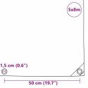 PLANDEKA PŁACHTA OCHRONNA 650G /M² ZIELONY OLIWKOWY 5X8M PŁÓTNO Z POWŁOKĄ PVC