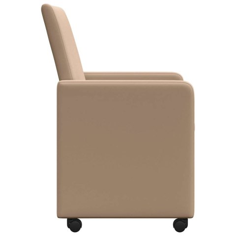 KRZESEŁKA JADALNE NA KÓŁKACH 2 SZT CAPPUCCINO 57X66X94CM