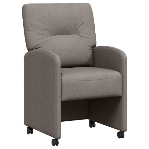 VidaXL Krzesełka jadalne na kółkach 2 pcs Ciemnoszary 57 x 67 x 95 cm