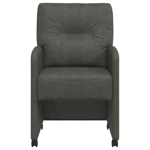 KRZESEŁKA JADALNE NA KÓŁKACH 2 SZT CZARNY 57X67X95CM