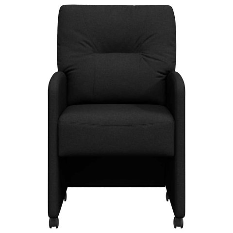 KRZESEŁKA JADALNE NA KÓŁKACH 2 SZT CZARNY 57X67X95CM