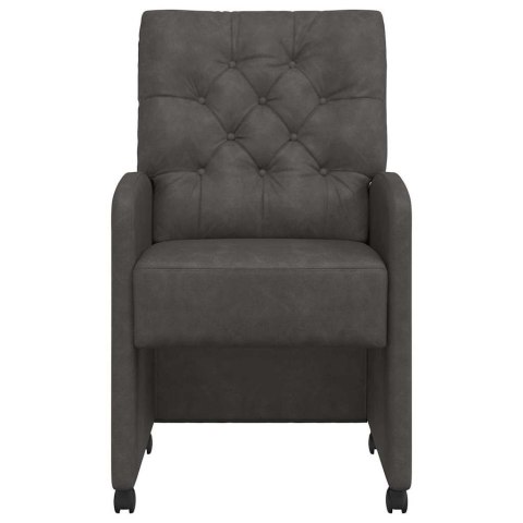 VidaXL Krzesełka jadalne na kółkach 2 pcs Czarny 58 x 67 x 97 cm