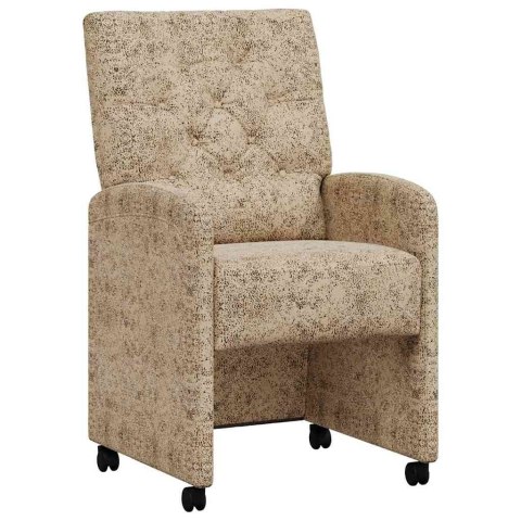 VidaXL Krzesełka jadalne na kółkach 2 pcs Jasnoszary 58 x 67 x 97 cm