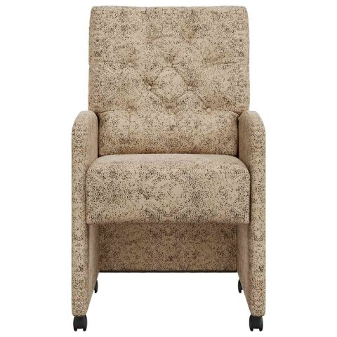 VidaXL Krzesełka jadalne na kółkach 2 pcs Jasnoszary 58 x 67 x 97 cm