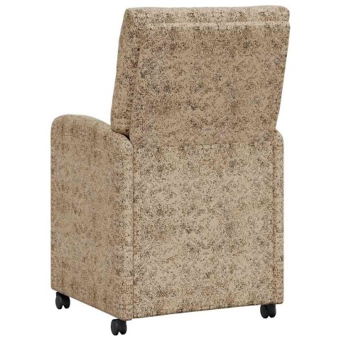 VidaXL Krzesełka jadalne na kółkach 2 pcs Jasnoszary 58 x 67 x 97 cm