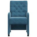 VidaXL Krzesełka jadalne na kółkach 2 pcs Niebieski 58 x 67 x 97 cm