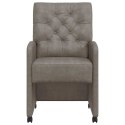 VidaXL Krzesełka jadalne na kółkach 2 pcs Szary 58 x 67 x 97 cm