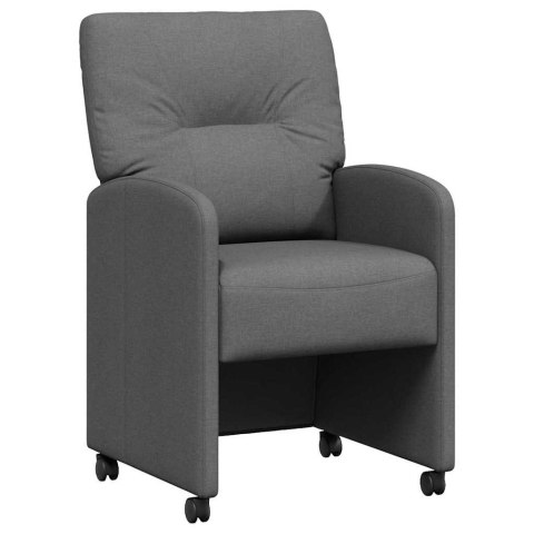 KRZESEŁKA JADALNE NA KÓŁKACH 2 SZT CIEMNO SZARY 57X67X95CM