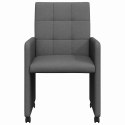 KRZESEŁKA JADALNE NA KÓŁKACH 2 SZT CIEMNO SZARY 58X65X94CM