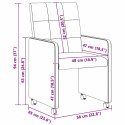 VidaXL Krzesełka jadalne na kółkach z kółkami 2 pcs Ciemnozielony
