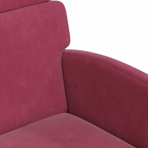 VidaXL Krzesełka jadalne na kółkach z kółkami 2 pcs czerwone wino