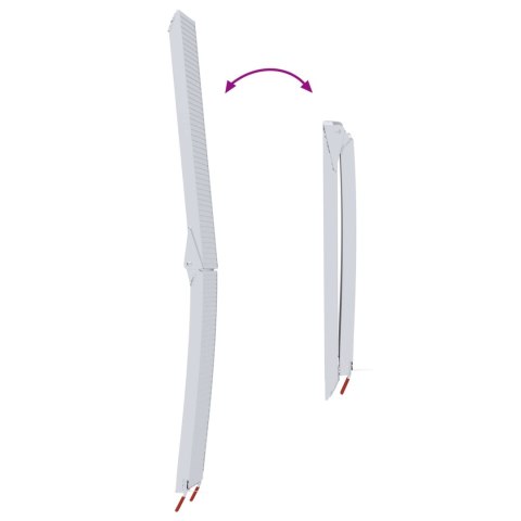 ZESTAW 2 SKŁADANYCH RAMP ZAŁADUNKOWYCH 680 KG ANTYPOŚLIZGOWE 205X29,5X13CM