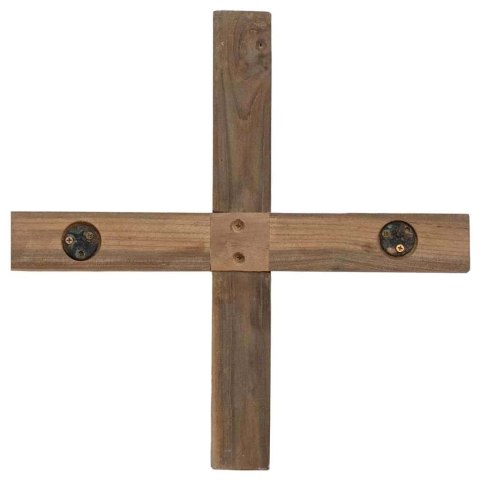 VidaXL Choinka z podstawą Brązowy 90 cm Lite drewno tekowe