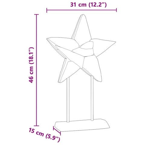 GWIAZDA BOŻONARODZENIOWA BRĄZOWY 30X5X45CM