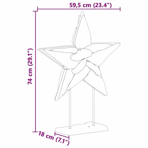 GWIAZDA BOŻONARODZENIOWA BRĄZOWY 60X5X75CM