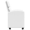 KRZESEŁKA JADALNE NA KÓŁKACH 2 SZT BIAŁY 58X65X98CM