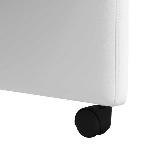 KRZESEŁKA JADALNE NA KÓŁKACH 2 SZT BIAŁY 58X65X98CM