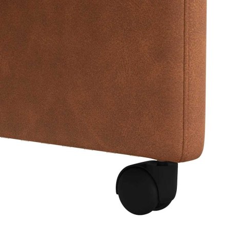 VidaXL Krzesełka jadalne na kółkach 2 pcs Brązowy 57 x 67 x 98 cm