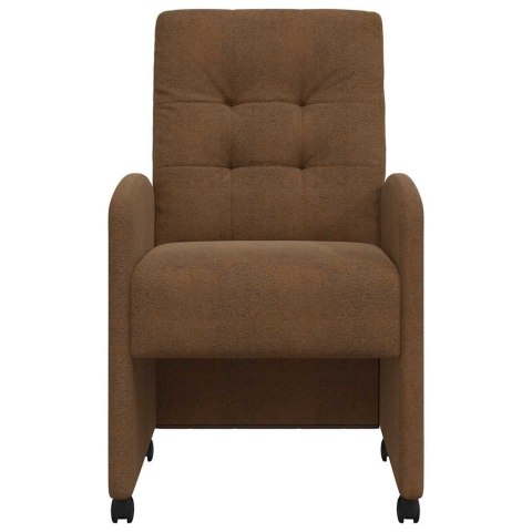 KRZESEŁKA JADALNE NA KÓŁKACH 2 SZT BRĄZOWY 57X67X98CM