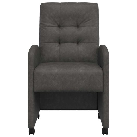 VidaXL Krzesełka jadalne na kółkach 2 pcs Czarny 57 x 67 x 98 cm