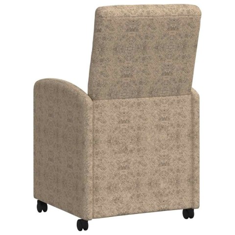 VidaXL Krzesełka jadalne na kółkach 2 pcs Jasnoszary 57 x 67 x 98 cm