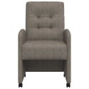 VidaXL Krzesełka jadalne na kółkach 2 pcs Szary 57 x 67 x 98 cm