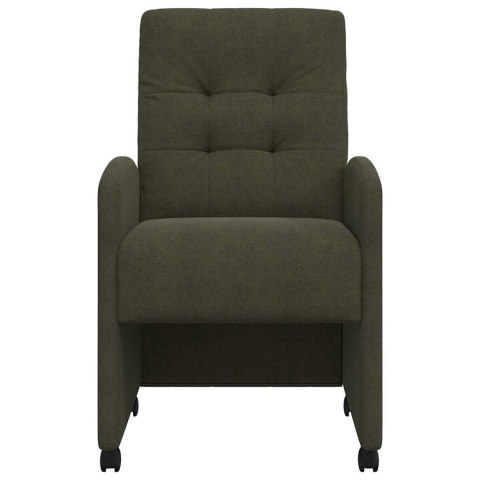 VidaXL Krzesełka jadalne na kółkach z kółkami 2 pcs Zielony wojskowy