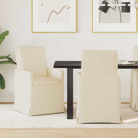 VidaXL Krzesła jadalne 2 pcs Beżowy 57 x 67 x 98 cm Płótno