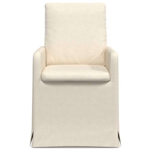 VidaXL Krzesła jadalne 2 pcs Beżowy 57 x 67 x 98 cm Płótno