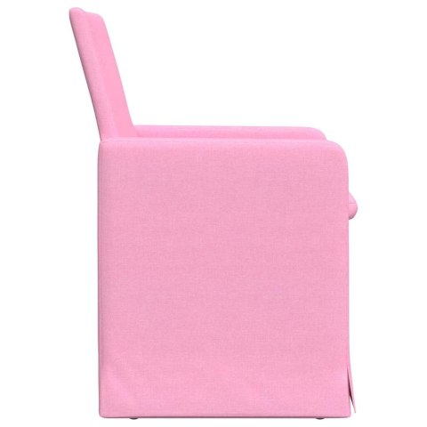 VidaXL Krzesła jadalne 2 pcs Różowy 57 x 67 x 95 cm tkanina