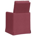 KRZESŁA JADALNE 2 PCS CZERWONE WINO 57X 67X 98CM TKANINA