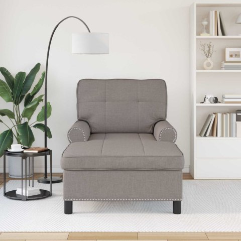 LEŻAK Z PODUSZKĄ CIEMNOSZARY 91X157X91CM TKANINA