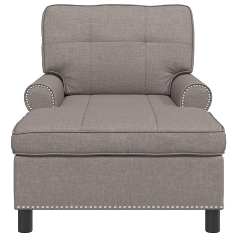 LEŻAK Z PODUSZKĄ CIEMNOSZARY 91X157X91CM TKANINA