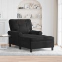 LEŻANKA CZARNY AKSAMIT VELVET SZEZLONG CHAISE LOUNGE SALON MIĘKKI RELAKS