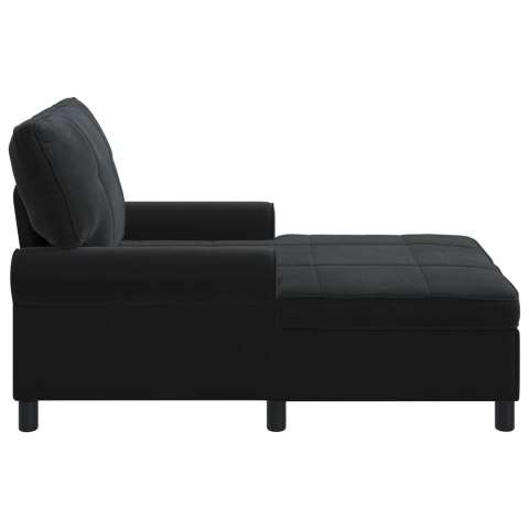 LEŻANKA CZARNY AKSAMIT VELVET SZEZLONG CHAISE LOUNGE SALON MIĘKKI RELAKS