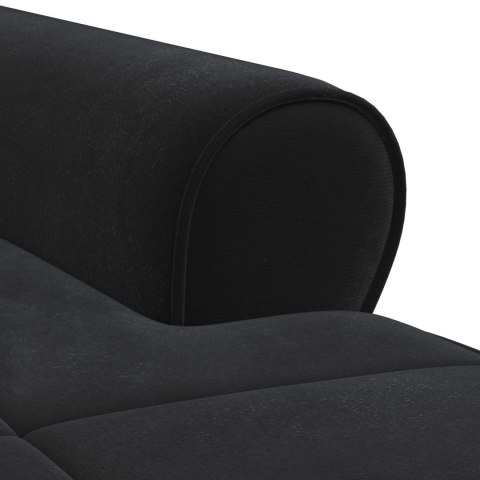 LEŻANKA CZARNY AKSAMIT VELVET SZEZLONG CHAISE LOUNGE SALON MIĘKKI RELAKS