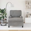 LEŻANKA JASNOSZARY AKSAMIT VELVET SZEZLONG CHAISE LOUNGE SALON RELAKS PUFA