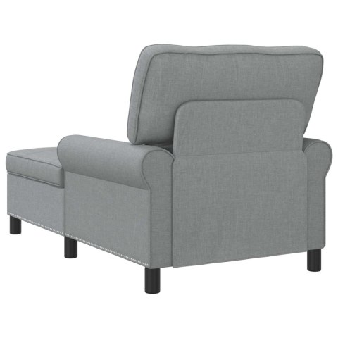 LEŻAK Z PODUSZKĄ JASNOSZARY 91X157X91CM TKANINA