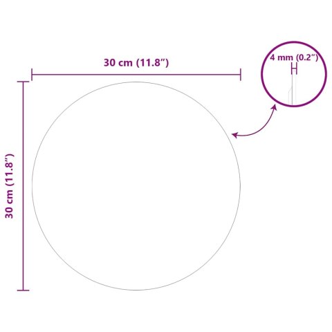 VidaXL Lustro ścienne Okrągły Ø 30 cm szkło hartowane